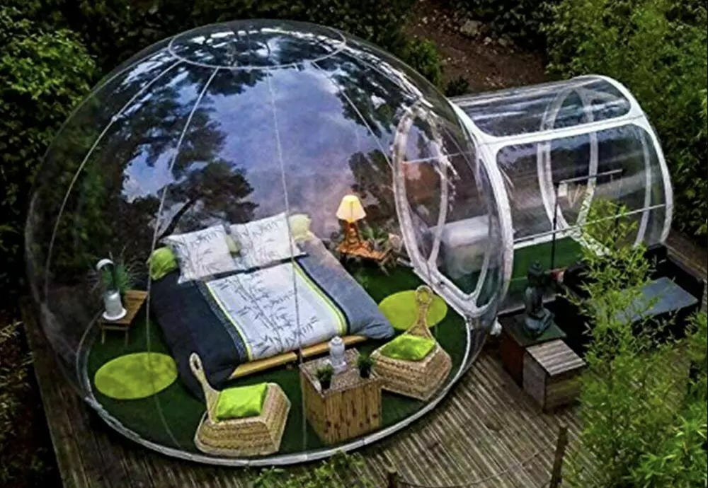 glamping bubble tent