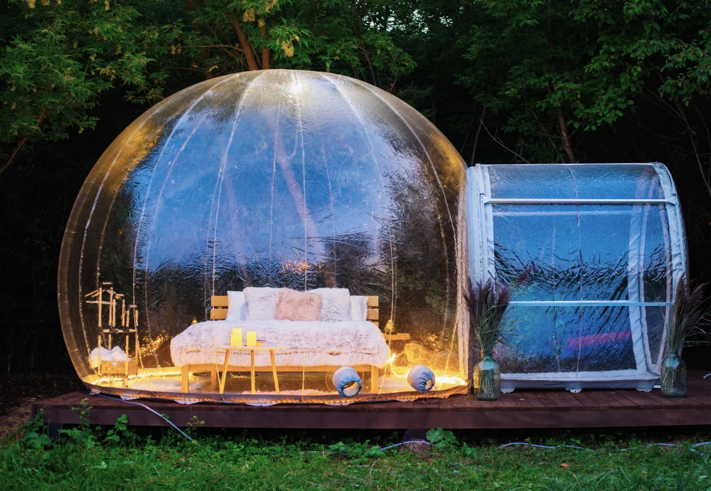 bubble tent stargazing