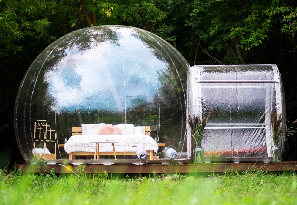 half transparent bubble tent