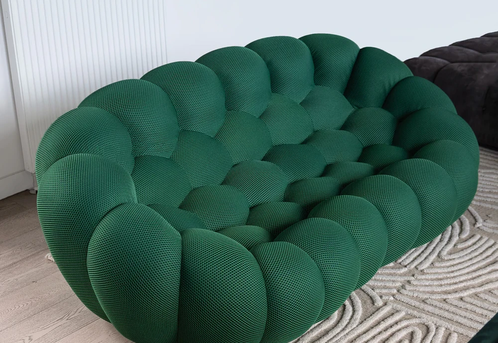 bubble curved 3 4 seat sofa